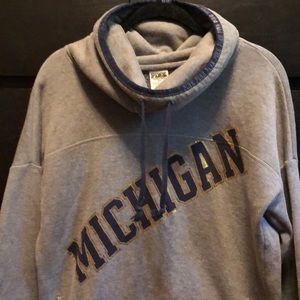 VS Pink University of Michigan cowlneck sweatshirt